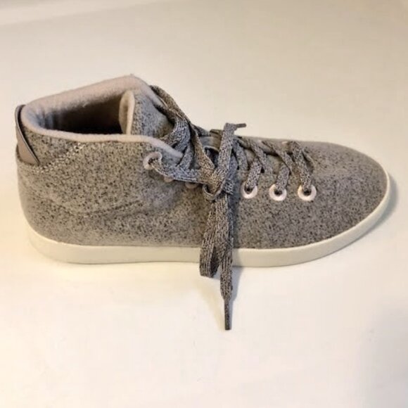 New ALLBIRDS Piper Merino Wool Mids Grey/Pink High Top Ankle Sneakers 10 - Picture 2 of 7